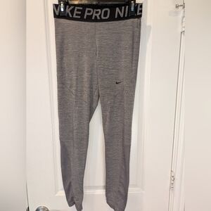 Nike Pro Dri-FIT Leggings Gray Womens Large Athletic Training Pants